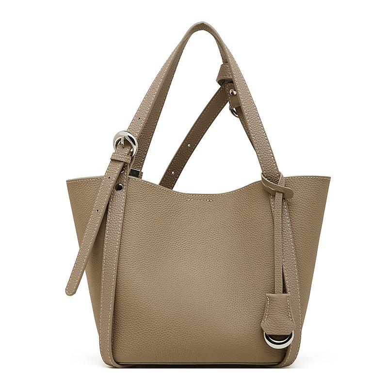 Натуральная кожа Новая Повседневная Вместительная Сумка-Ведро для Женщин, Модный Дизайн, Нишевая Плетеная Сумка, Трендовая Сумка на Плечо