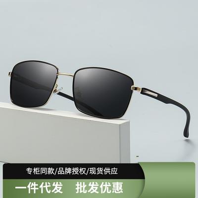Sonnenbrillen für Herren, polarisiert, trendig, quadratisch, klein, schmaler Rahmen, Autofahrerbrille, TR Legs 5102