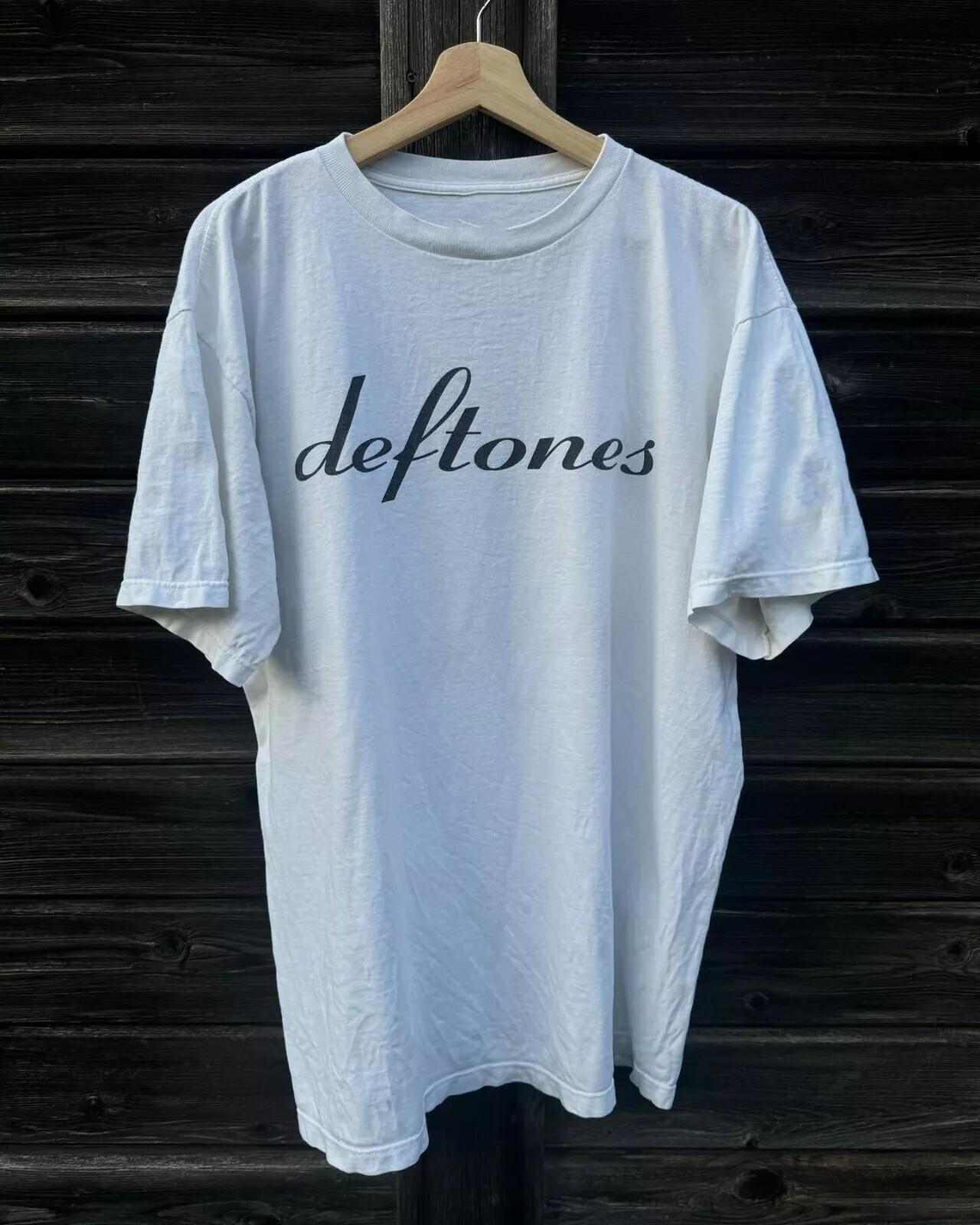 

Deftones Логотип Группы Базовая Футболка Мужская Женская Футболки Топ Ретро Унисекс Стиль Футболка Ремейк S-4XL S