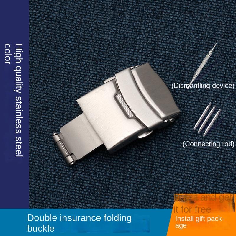 High quality 16mm 18mm 20mm 22mm Fold Safety Clasp buckle for silicone rubber strap Deployment Stainless Steel WatchBand Buckle