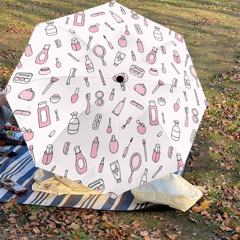 1PC beauty makeup Automatic Open/Close Umbrella with Windproof, 8-Rib Sturdy Canopy, Durable Ribs, Fashionable Design1306A