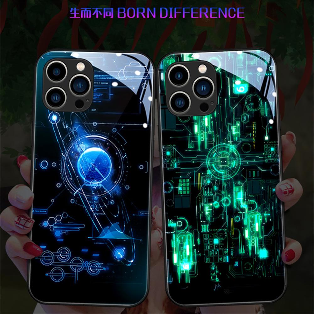 Tech Style LED Glowing Phone Case – Light Up Cover for IPhone Samsung