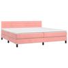 VidaXL Sommier à Lattes de Lit avec Matelas et LED, Lit Rembourré avec Tête de Lit, Lit Double, Lit Adulte de Chambre, 3134488