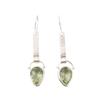 Améthyste Verte Pierre Précieuse Argent Massif 925 Bijoux Fait Main Boucles d'Oreilles de Créateur 2,3" EE-166-12