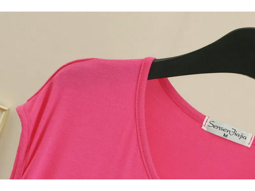 Women's Summer Loose Modal Sleeveless Round Neck Top - Solid Color, Large Size, Thin Home Vest