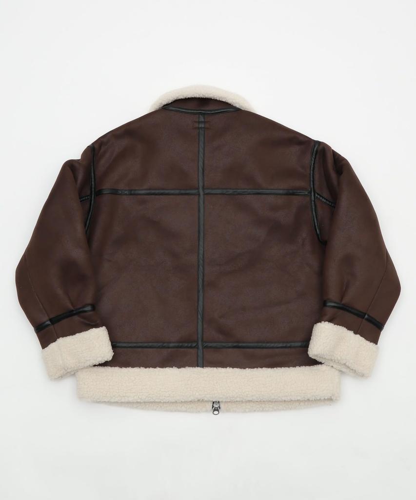 WEGO Cold Korean Loose Street Size Brown Men's B-3 Jacket, Unisex, Outerwear, Weather, Blouson, Boa, Style, Fall/Winter, Fit, Style, Gift, M,