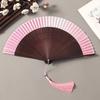 Portable Retro Hand Fan Hollow Carving Dance Fan Bamboo Folding Fan  Dance Performance