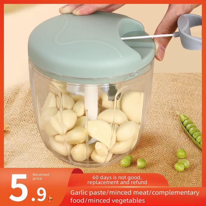 

Bearbeika Manual Garlic Press, Mincer, Chopper, and Meat Grinder Streamlined D-Shaped