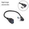 USB 3 Type Degree Right Angled A 90 Male to Female Extension Adapter