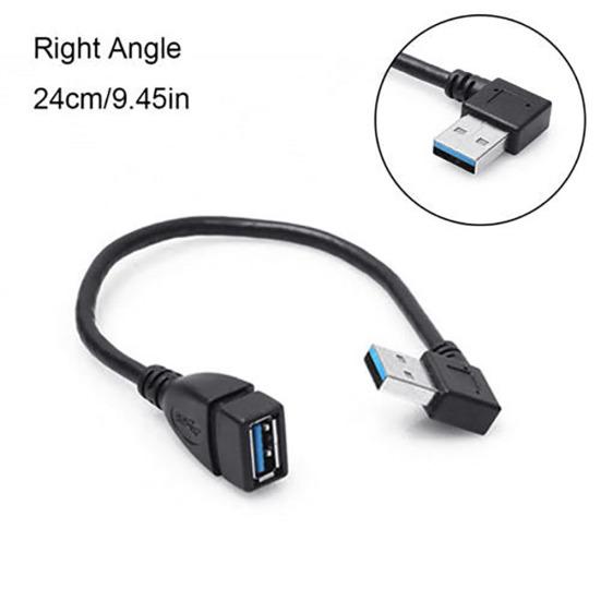 USB 3 Type Degree Right Angled A 90 Male to Female Extension Adapter