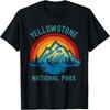 Yellowstone Nationalpark Vintage Sonnenuntergang Retro Wandern Camp T-Shirt