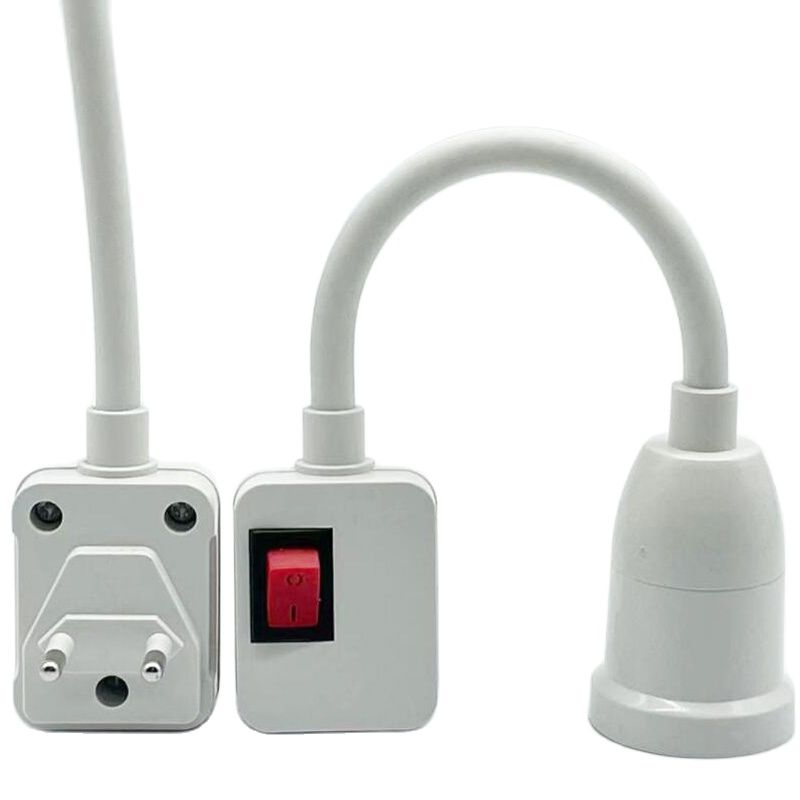 LED Light Bulb E27 Socket Lamp Base Holder Adapter Converter With Switch EU US UK Plug Energy Saving Lampada for Table E2