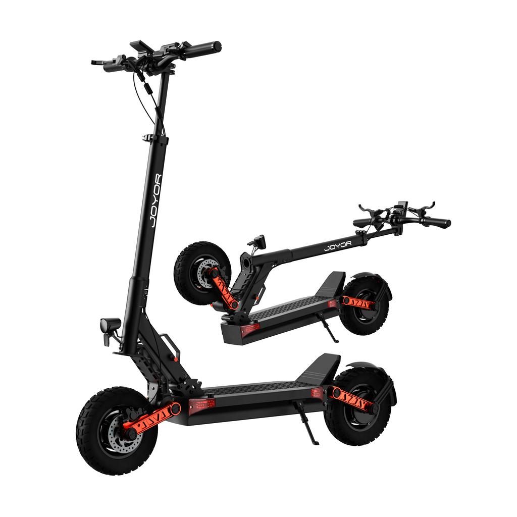 JOYOR S10-S-Z - Adults Electric Scooter 1000W*2 Dual Motors E-Scooter 60V 18Ah Battery 10 Inch Off-Road Tires 75km Range Foldable EScooter 