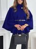 Belt Poncho Capes Women Black Cloaks Winter Coats Woman Bat Sleeve Cape Coats Fashion Women's Cape Jacket