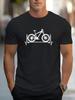 Mens Stylish Bicycle Print TShirt Sleek Graphic Design Stands Out Soft Breathable Fabric Fits Summer Outdoor Activities