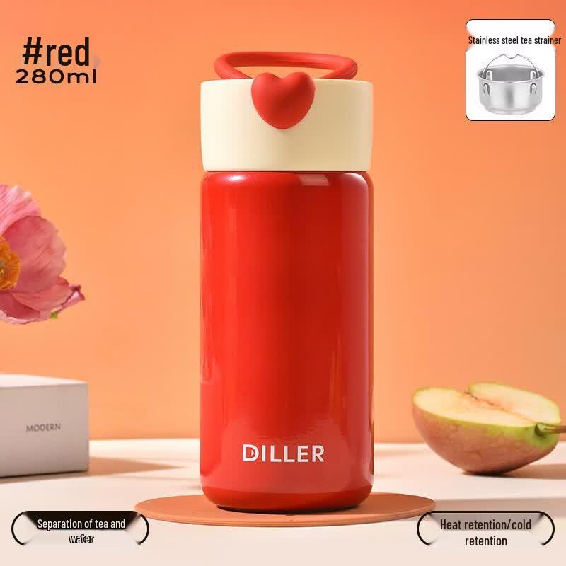 Diller 316 Stainless Steel Love Heart Cute Baby Thermos Cup 280ML