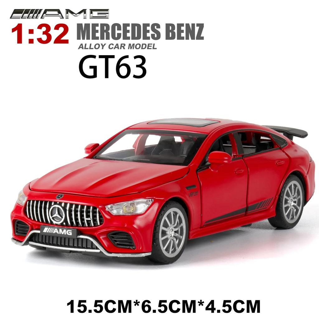 1:32 Mercedes-Benz AMG GT63 Sports Car Alloy Diecast Car Model High Simulation Miniature Model Sound Light Toys Gift A81