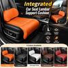Leather Integrated Lumbar Leg Support Mat Memory Foam Extended Seat Cushion  Vehicle Universal
