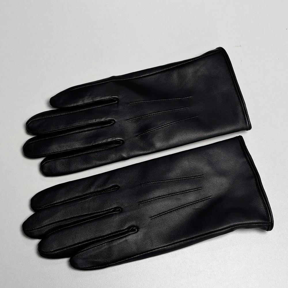 Unisex Patchwork Sheepskin Leather Gloves for Outdoor Cycling and Motorcycle Use
