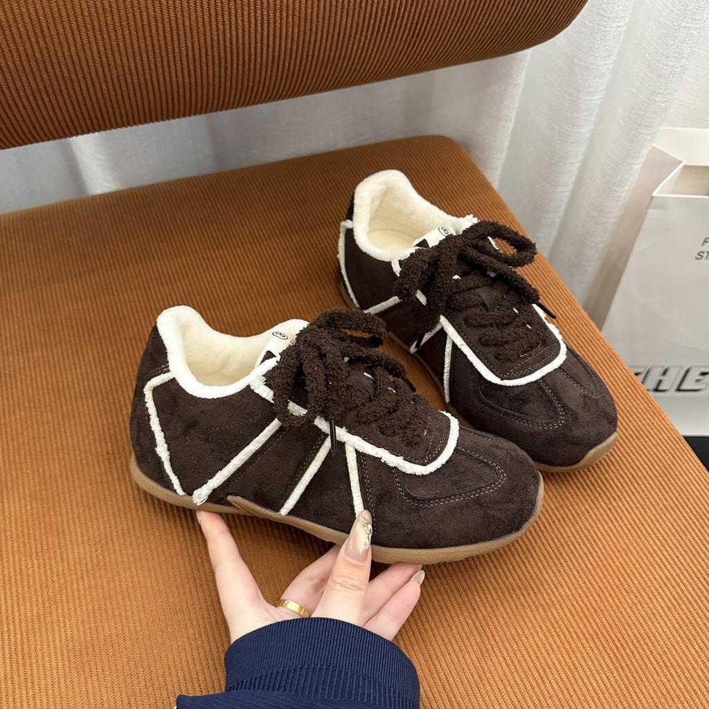 Retro lässige flauschige Schuhe Plüsch Deutsche Trainingsschuhe Damen 2025 Herbst und Winter neu Merad Forrest Schuhe thermische Baumwollschuhe