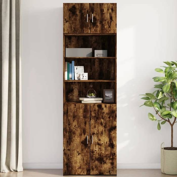 VidaXL Wall Cabinet Smoked Oak 70x42.5x40 Cm Engineered Wood 846121