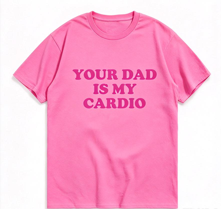 2026 Funny Slogan Tee Unisex Short Sleeve Tee Bright Pink Letter Graphic Humorous Quote Daily Casual Streetwear Tees