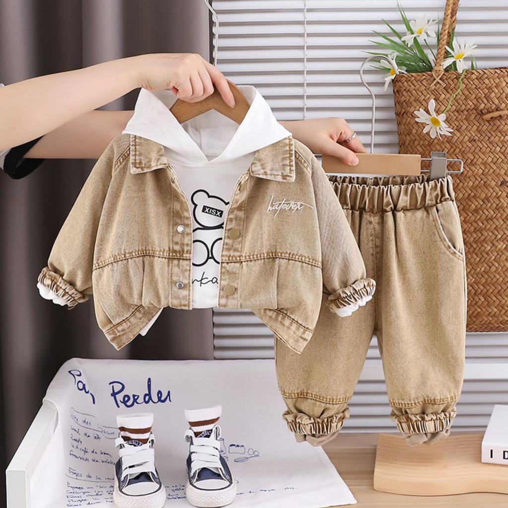 Kids Casual Long-Sleeve Set, Comfortable Daily Wear Outfits