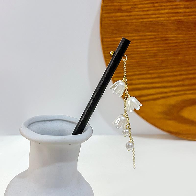 Nationalstil Perle Blume Quaste Quaste Quaste Anhänger Hanfu Accessoire Haarnadel Weiblich Neu Chinesisch Antiker Stil Glockenblume Haarnadel