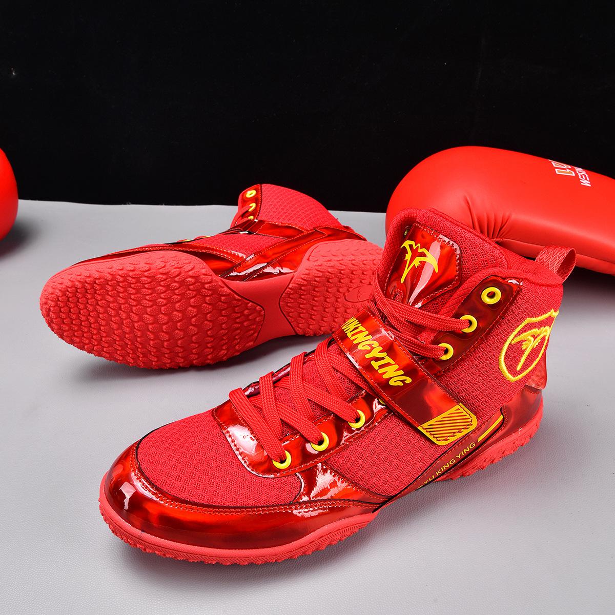 

Professional Men s Boxing Wrestling Shoes High Top Large Size Non-Slip Indoor Training Shoes Boxing Fighting Sanda Boots Men s 48