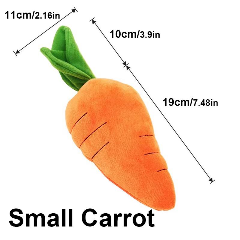 Dog Toy Pet Carrot Plush Toy Vegetable Chew Toy for Small Medium Large Dogs Universal Pet Sound Playing Toy Pet Accessories