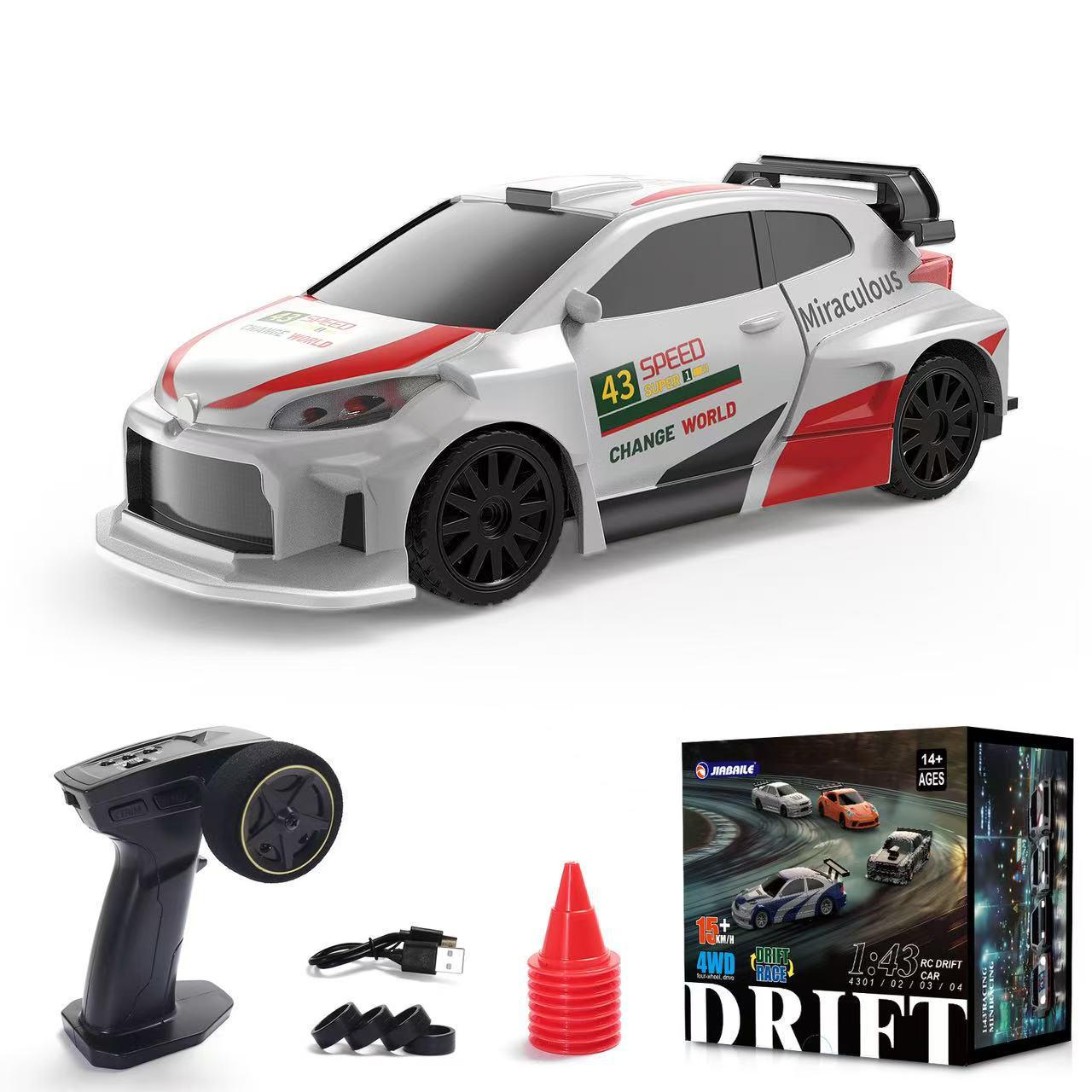 

1:43 Scale Drift RC Car - Four-Wheel Drive, Indoor Mini Toy for Kids Standard