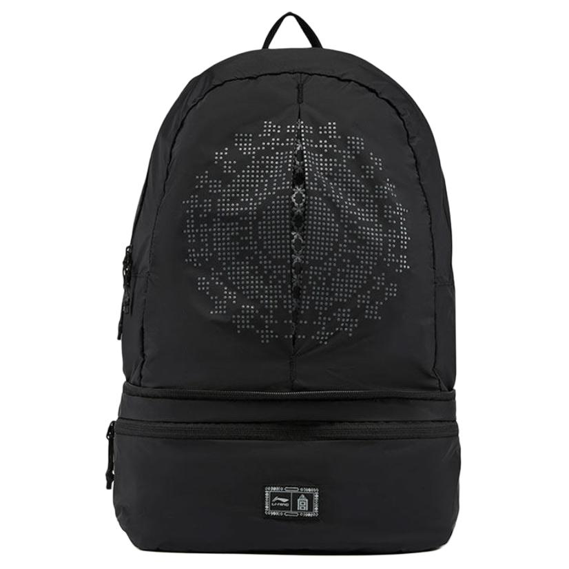 Li Ning Zip Closure Backpack Unisex Black ABSW185-1