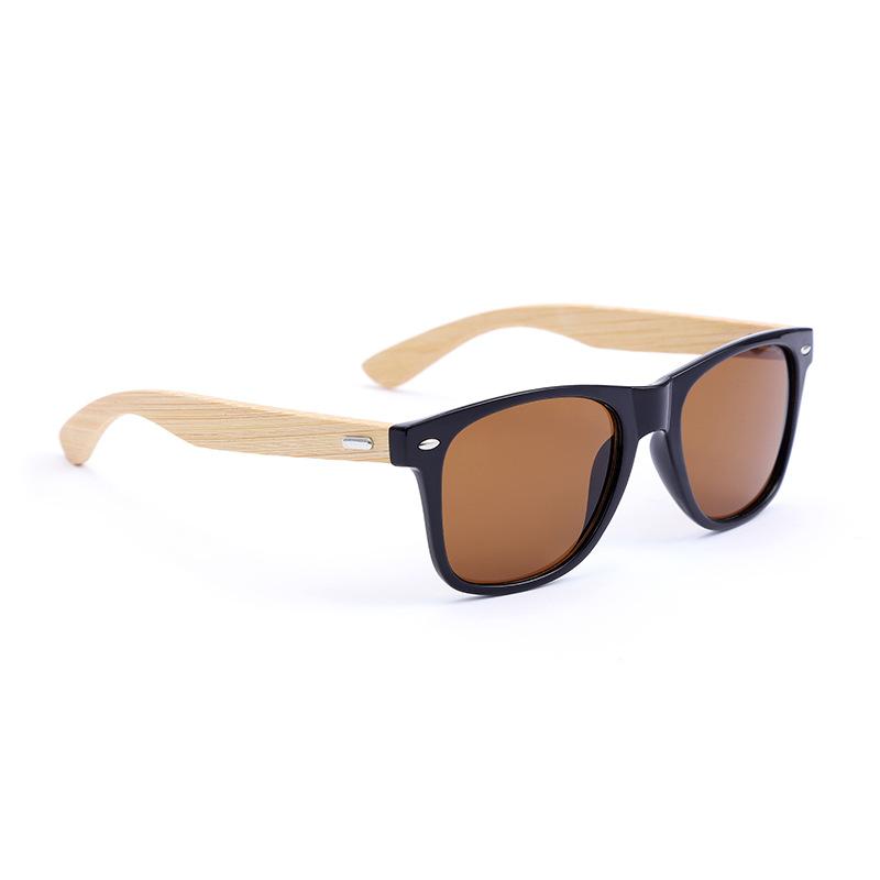 Trendy Color Changing Bamboo Wood Sunglasses Outdoor Travel Fishing Riding Sunscreen Sunglasses Wooden Frame
