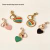 Cherry Heart Crystal Zinc Alloy Keychain and Bag Pendant