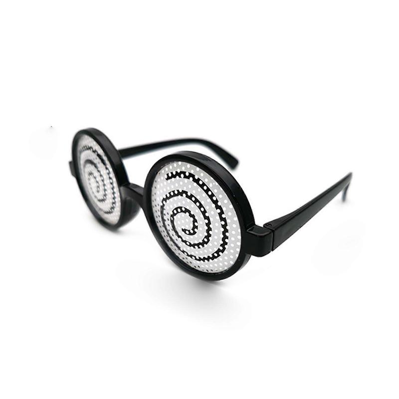 Funny Vertigo Pattern Glasses Plastic Wearing Toy for Kids&Adults Trick Toy with Novelty Design Relieve Stress