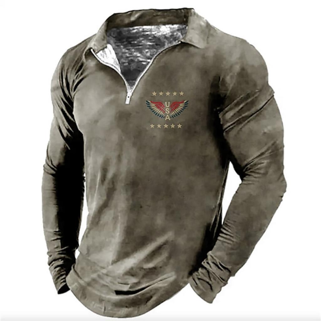 

Осенние топы с длинными рукавами и застежкой-молнией, мужская рубашка поло, мужская рубашка поло с трендовым принтом в стиле ретро мотоцикла.