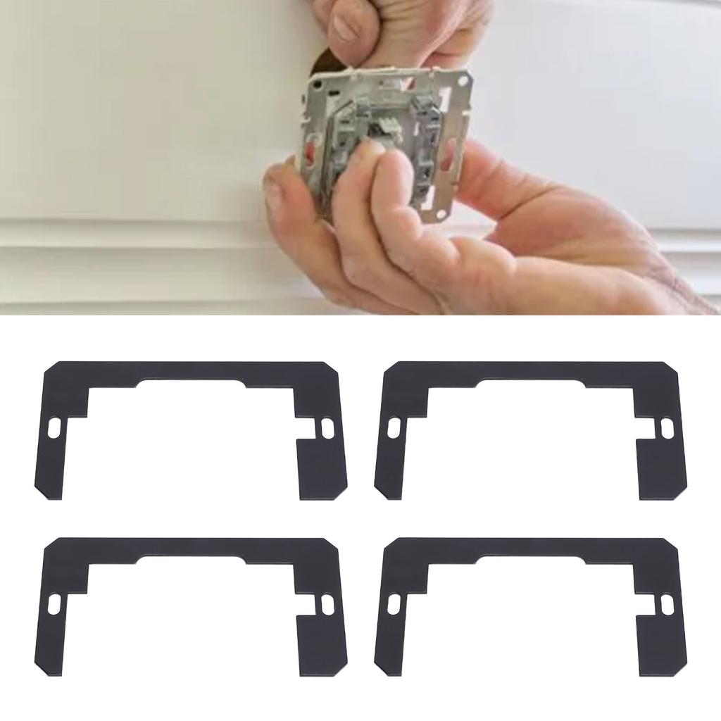 10pcs Wall Plate Spacer Water Resistant Easy To Install Steel Device Leveling Plate for Fixing Wall 