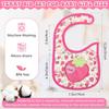 HooLing 24 Pcs Toddler Bibs Waterproof Baby Cotton Soft Girl Drool Bibs Feeding Kindergarten Welfare Home Newborn Party