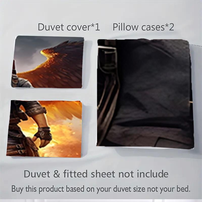 3pcs Pubg Gaming Bedding Set-Perfect for Bedroom, Guest Room, Living Room, Hotel Use-Ideal Gift for Fans, Travelers, Daily Use-Suitable for