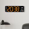 Multifunctional Living Room Wall Clock with Temperature Display and Alarm