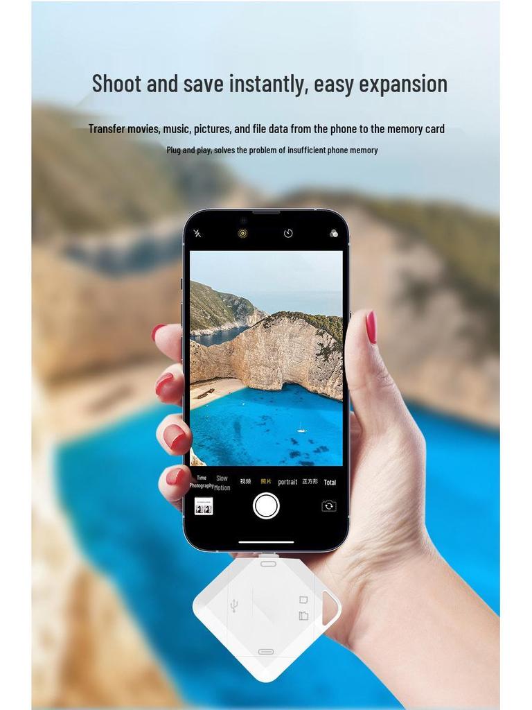 High-Speed USB 3.0 SD/TF Card Reader with Type-C Android OTG Compatibility