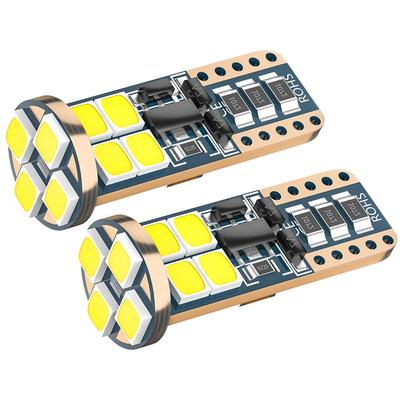 10 PIÈCES Ampoules LED W5W T10 Canbus 12-SMD 12V/24V Blanc 6500K 194 168 Lumières de Plafonnier Intérieur de Voiture Lumière de Stationnement Lampe Auto 4W