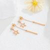 Wind Niche Long Star Female Earrings Simple Christmas Gift Showing Face Thin Titanium Steel Earrings Female