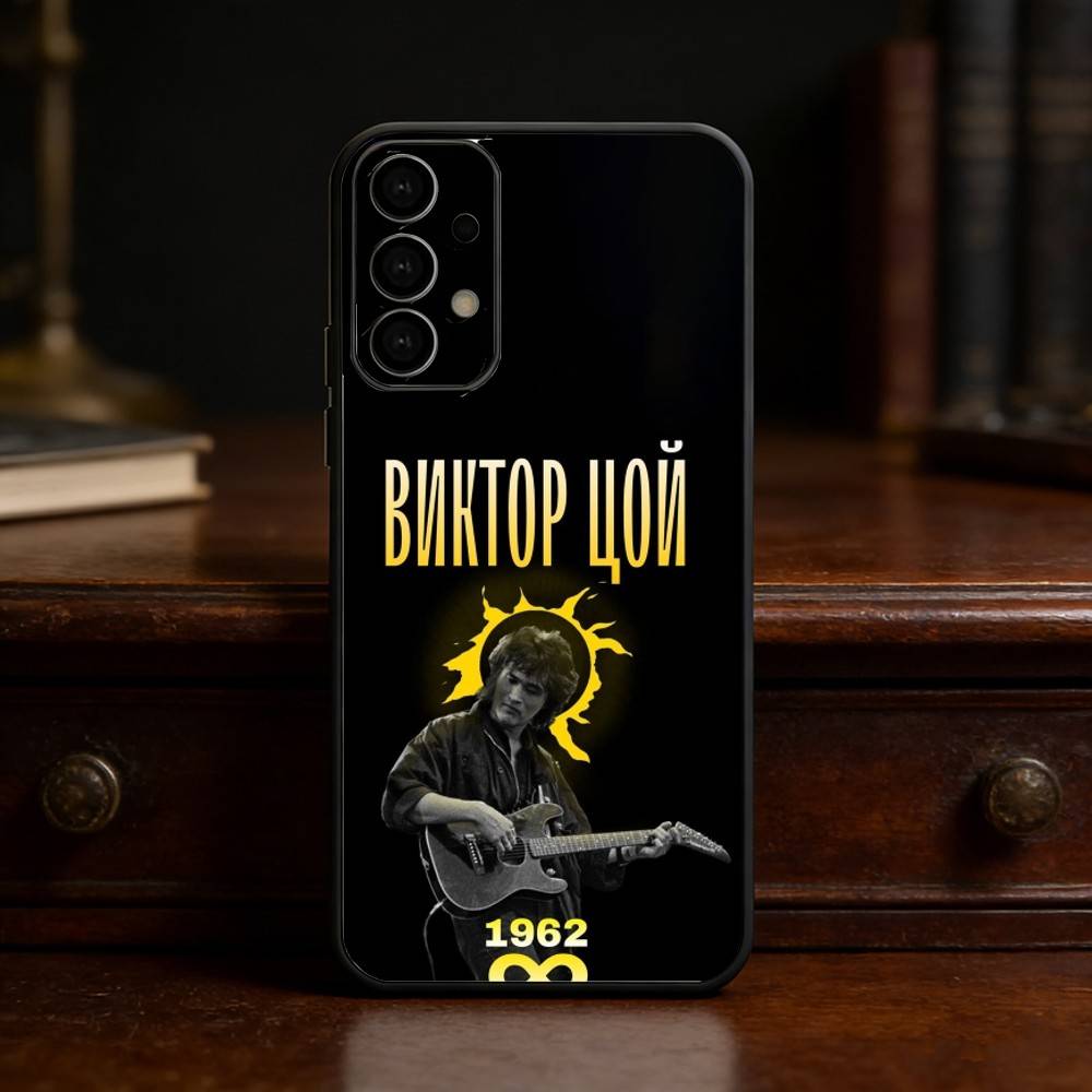 Russia R-Rock Band Viktor Tsoi  Phone Case For Samsung S25,S24,S21,S22,S23,S30,Ultra,S20,Plus,Fe,Lite Black Shell
