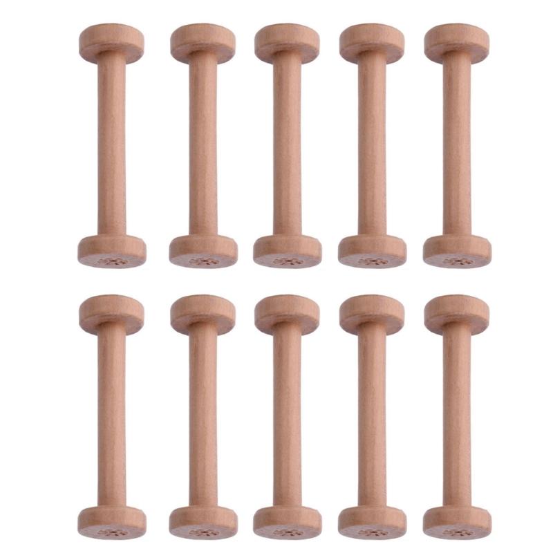 10Pcs Wood Bobbins Wood Sewing Thread Spool Wood Sewing Thread Spool for Embroidery Thread Sewing Thread Storage