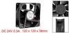 Uxcell Cooling Fan Laptop Fan 120mm X 38mm 24V DC 3000RPM