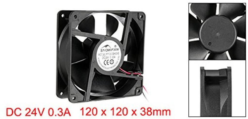 Uxcell Cooling Fan Laptop Fan 120mm X 38mm 24V DC 3000RPM