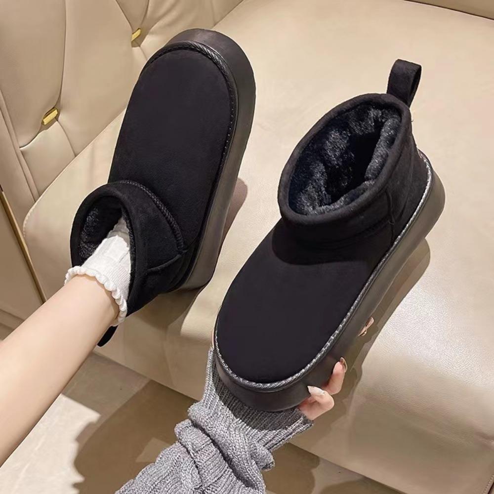 

Женские зимние ботинки на толстой подошве с добавлением флиса 40 чёрный