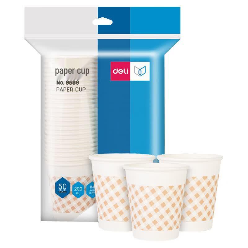 Deli 200ml Disposable Paper Cups