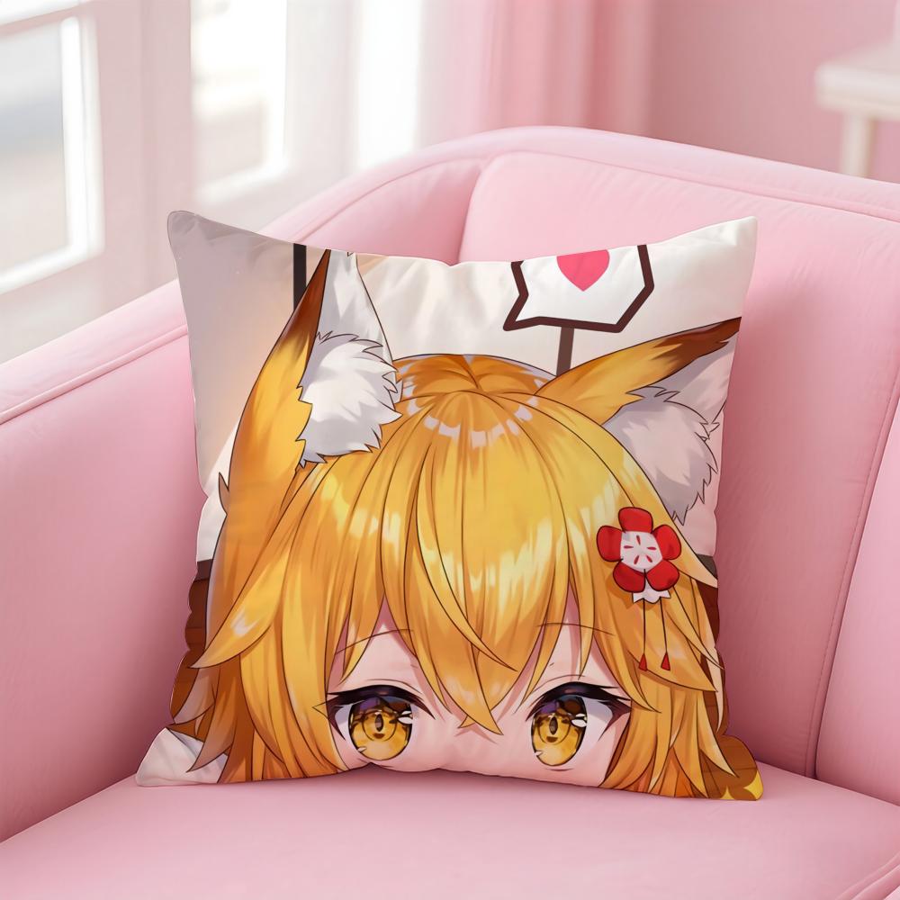 Healing Animation The Helpful Fox SenkosanAnime Cushion Cover Pillow Case Soft Skin Friendly Fabric  Concealed Zipper